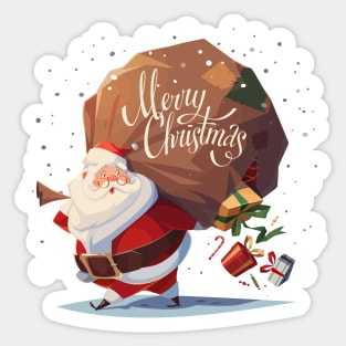 Cute and Chubby Santa Sticker